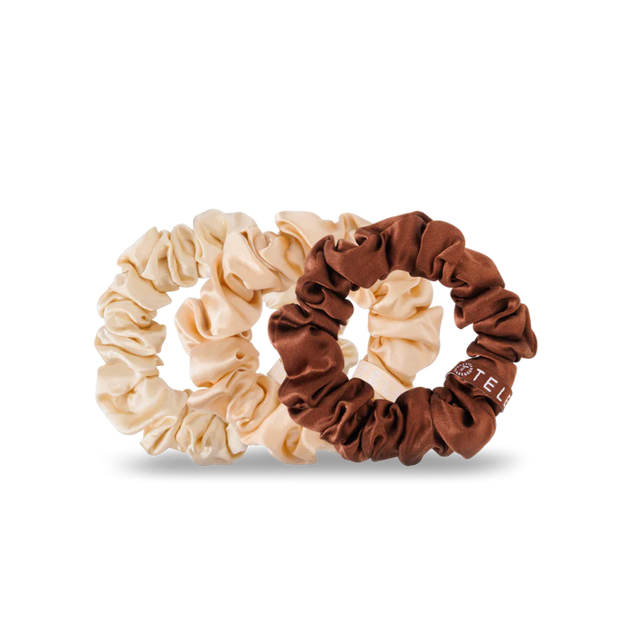 Teleties Small Silk Scrunchie- For the Love of Nudes - Caroline Hill