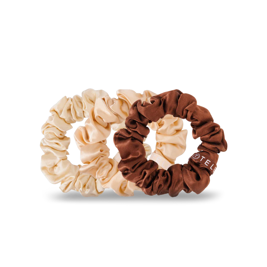 Teleties Small Silk Scrunchie- For the Love of Nudes - Caroline Hill