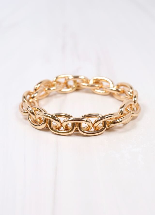 Teresa Link Stretch Bracelet GOLD - Caroline Hill