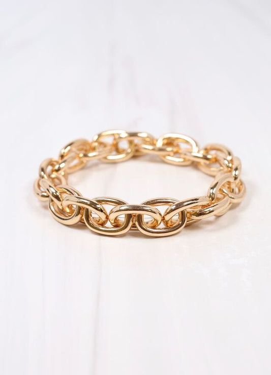 Teresa Link Stretch Bracelet GOLD - Caroline Hill