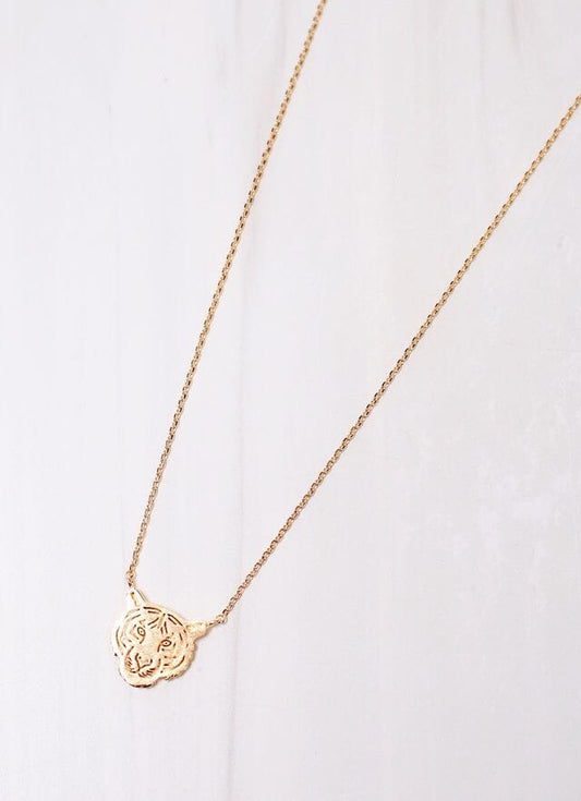 The World is a Jungle Tiger Necklace GOLD - Caroline Hill