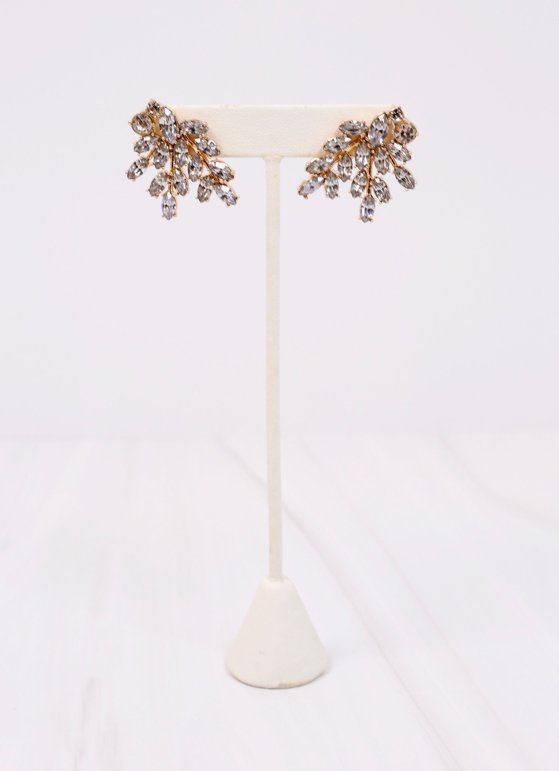 Thorsby Embellished Drop Earring CLEAR - Caroline Hill