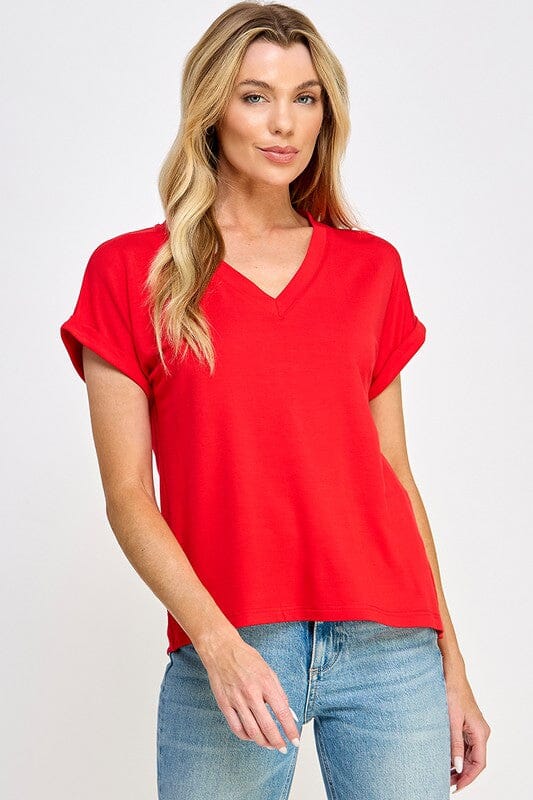 Time of Your Life Red V-Neck Tee - Caroline Hill
