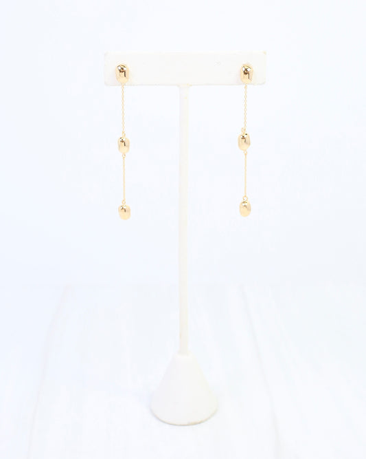 Lyra Linear Dangle Earring Gold
