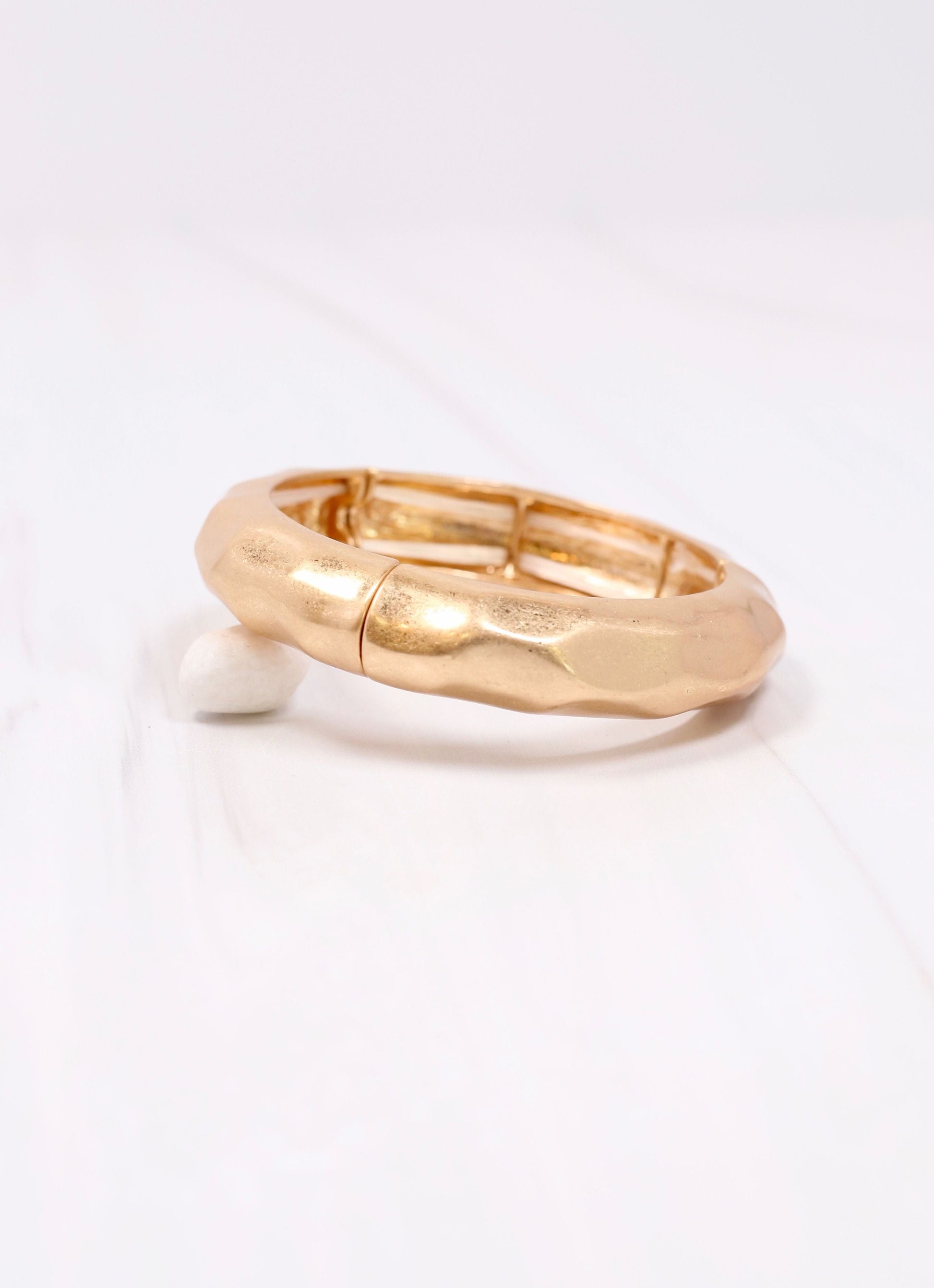 Tyndal Metal Bracelet WORN GOLD - Caroline Hill