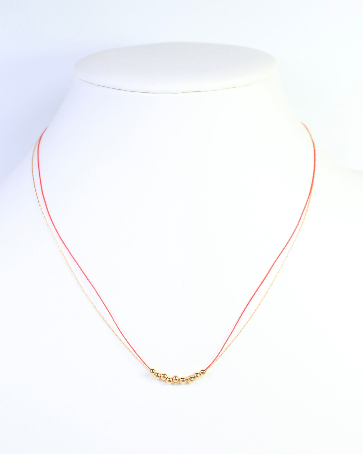 Odette Mini Cord Necklace Red