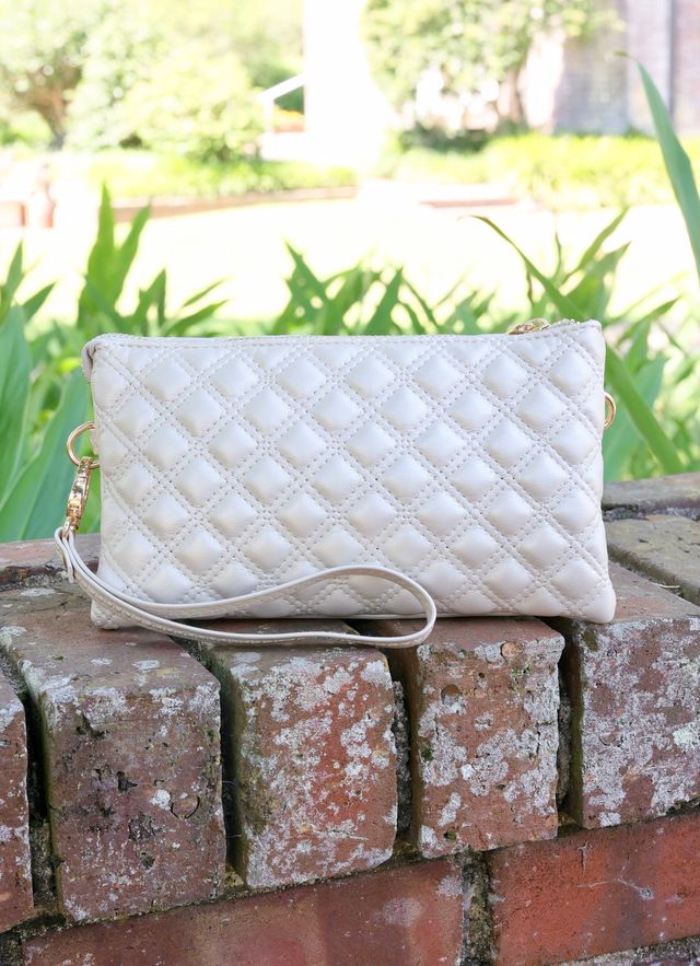 Liz Custom Collection Crossbody Bag Pearl Quilted SQ