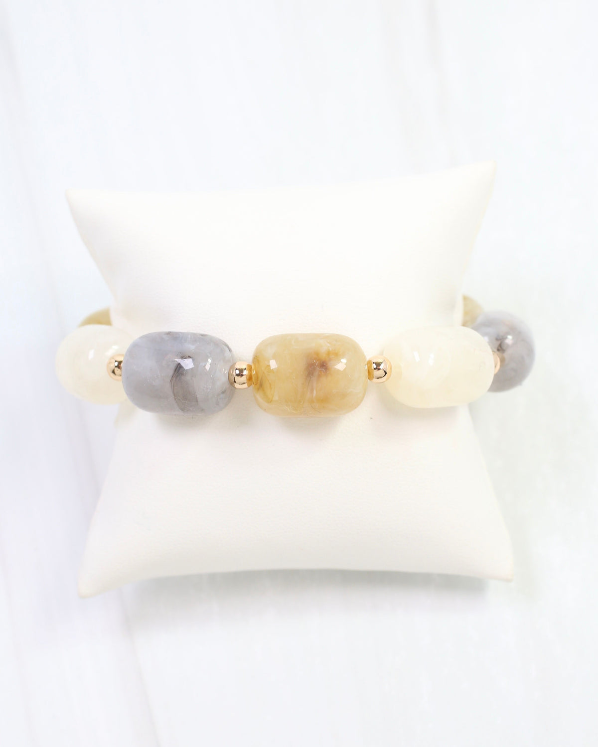 Penelope Beaded Stretch Bracelet Nude Multi