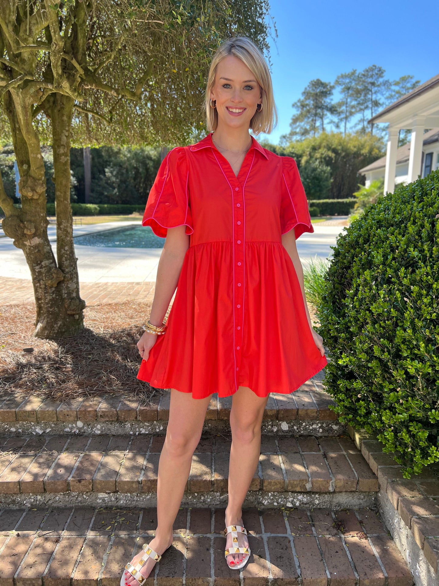 Tulip Season Red Mini Dress