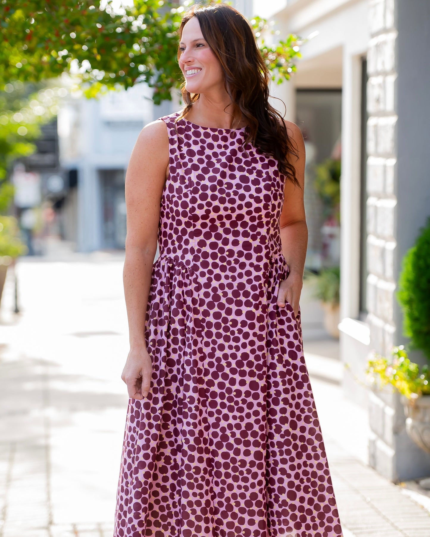 Juniper Sleeveless Polka Dot Dress