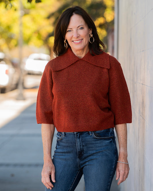 Cordelia Collared Knit Top