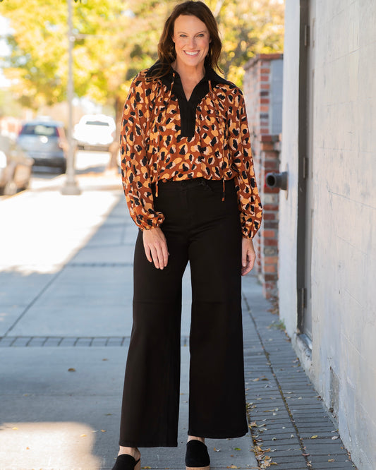 Just Black Palazzo High Rise-Black