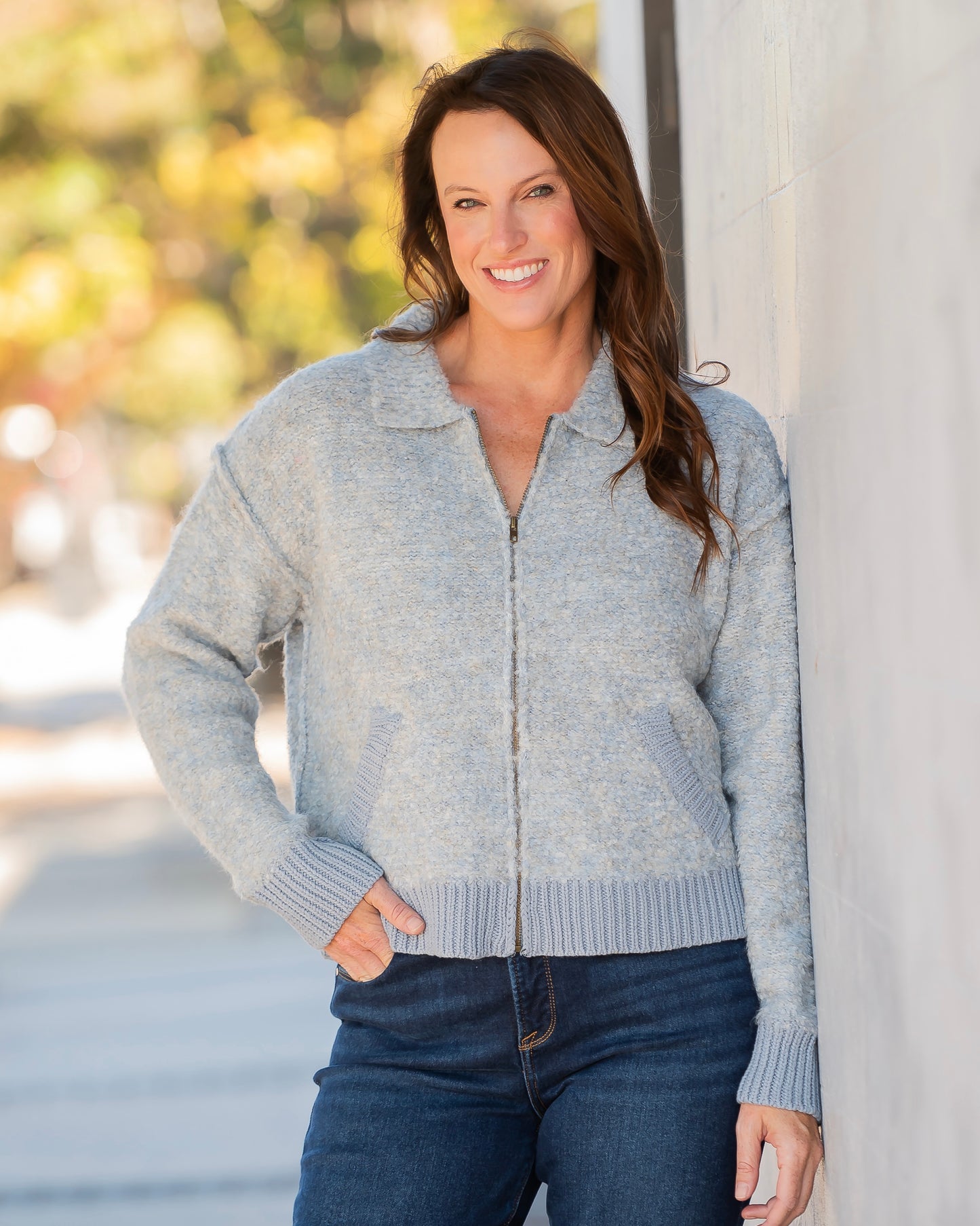 Harvey Zip Front  Sweater