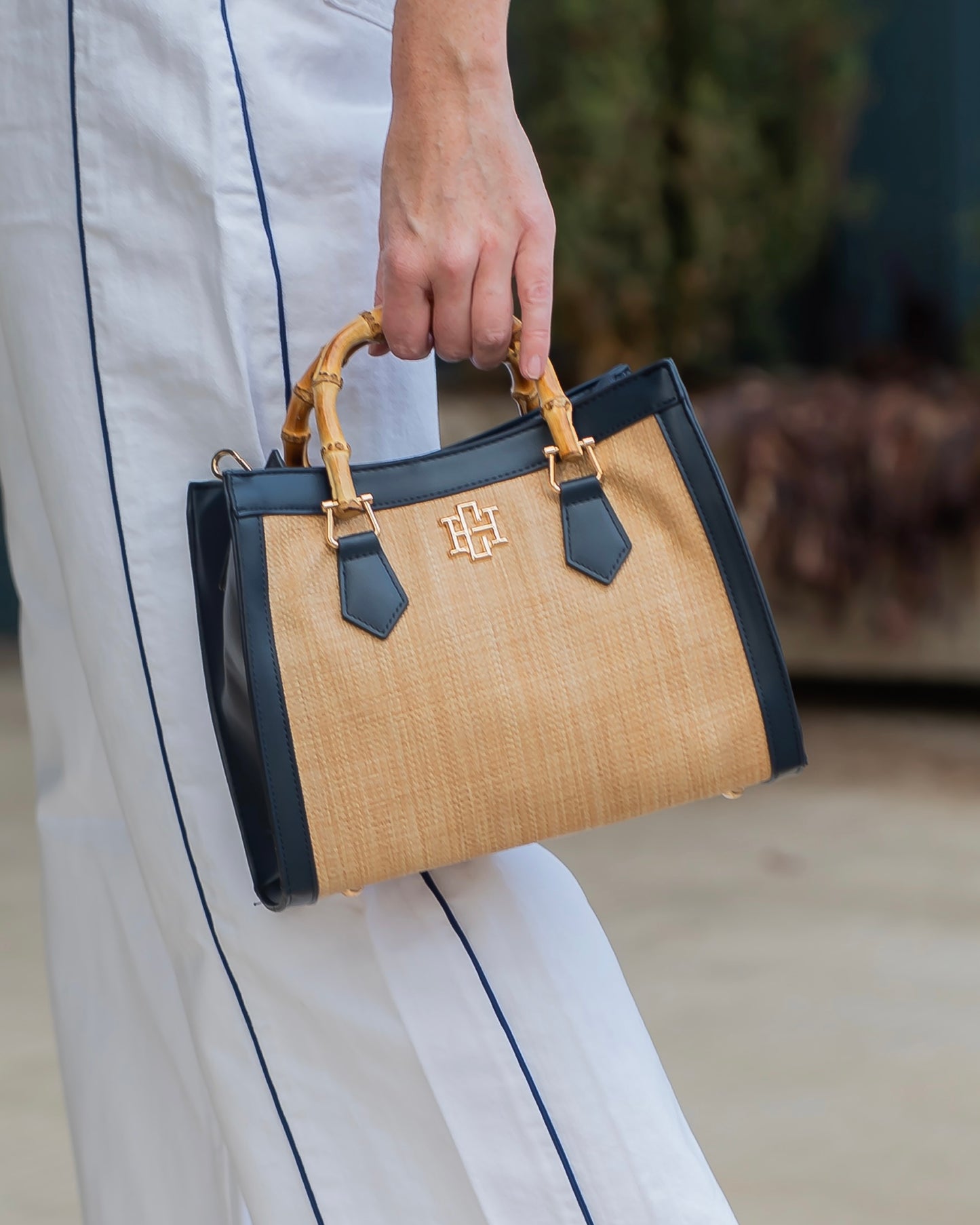 Kennedy Tote Natural Navy