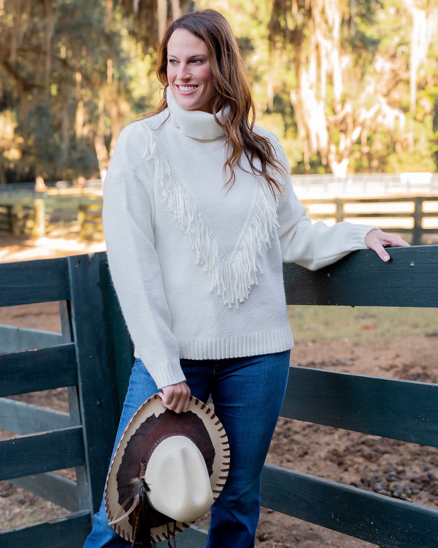 Ayda Cream Long Sleeve Sweater
