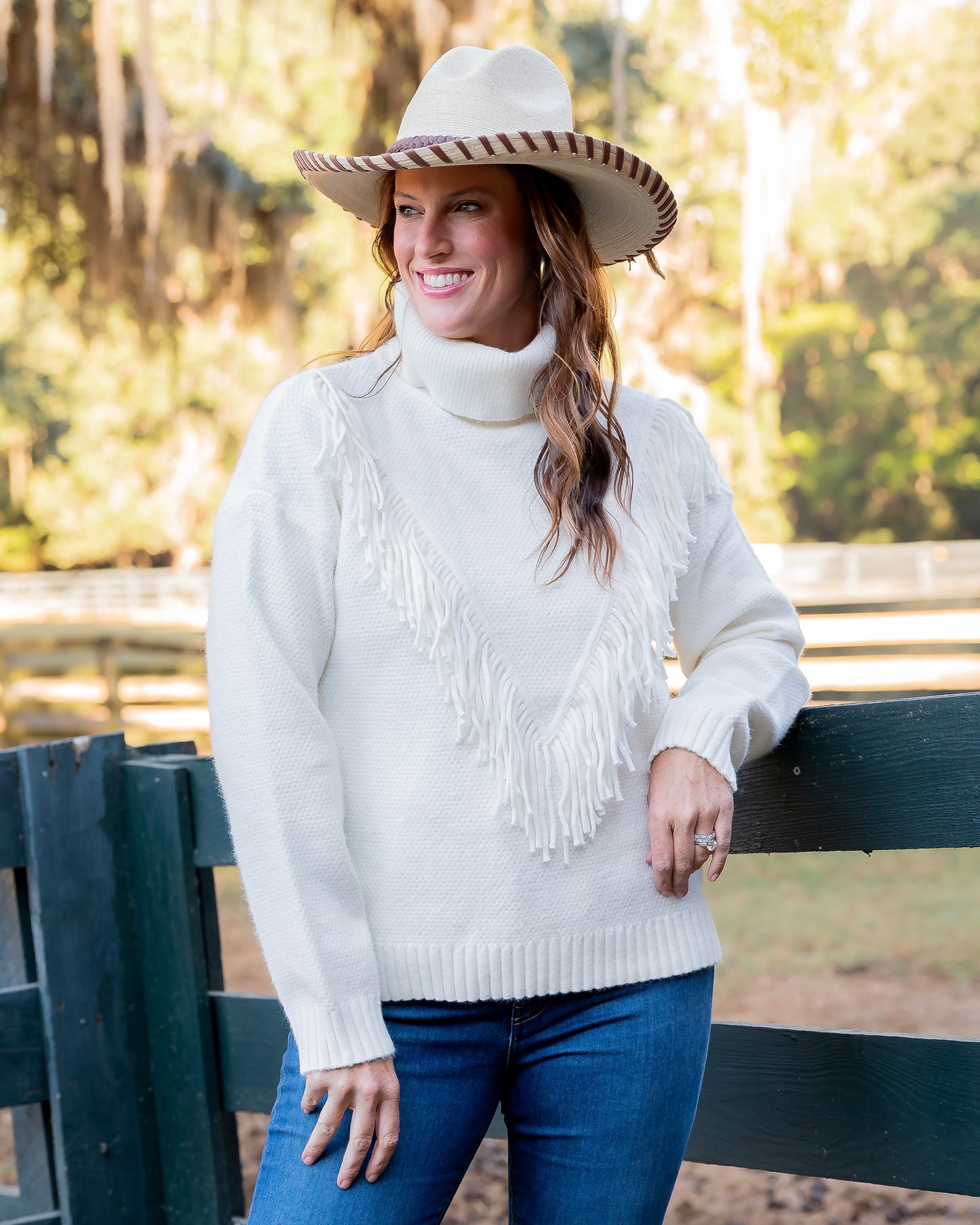 Ayda Cream Long Sleeve Sweater