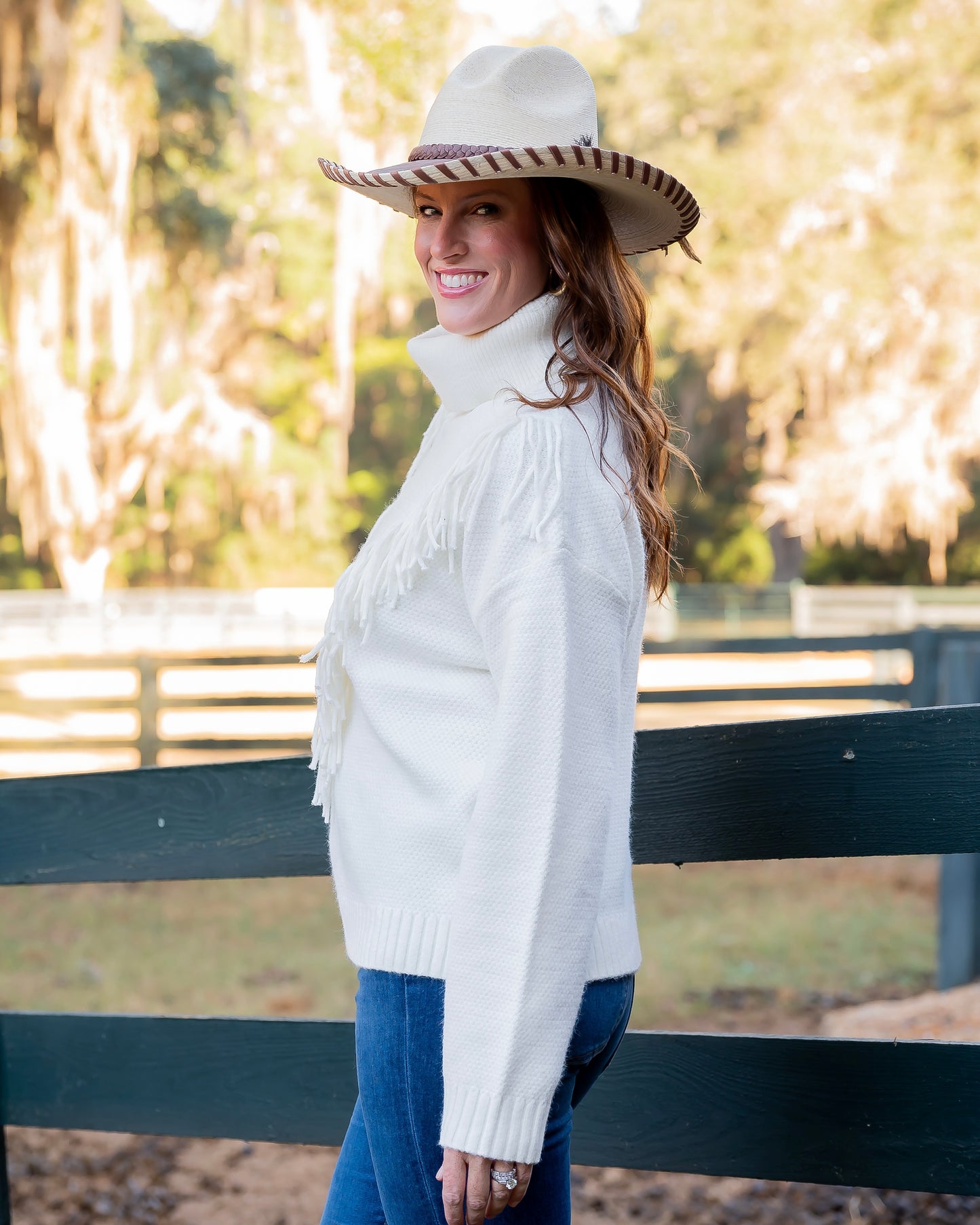 Ayda Cream Long Sleeve Sweater