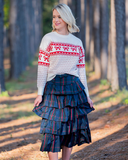 Wellington Check Tiered Skirt
