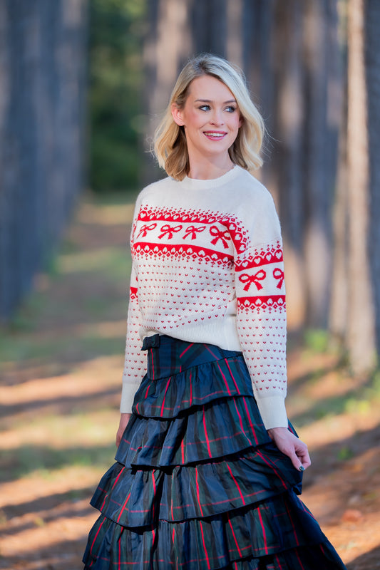 Allendale Bow and Heart Sweater
