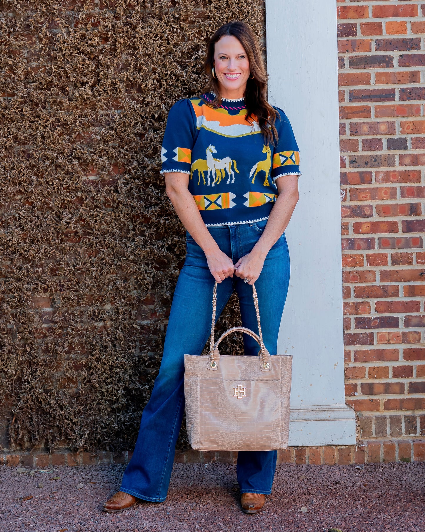 Aiken Horse Detail Top