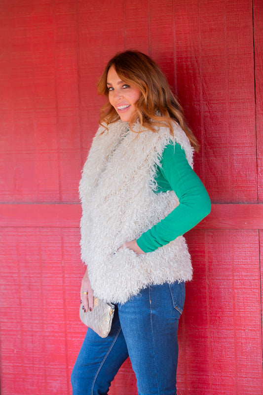 Thompson Shaggy Faux Fur Vest
