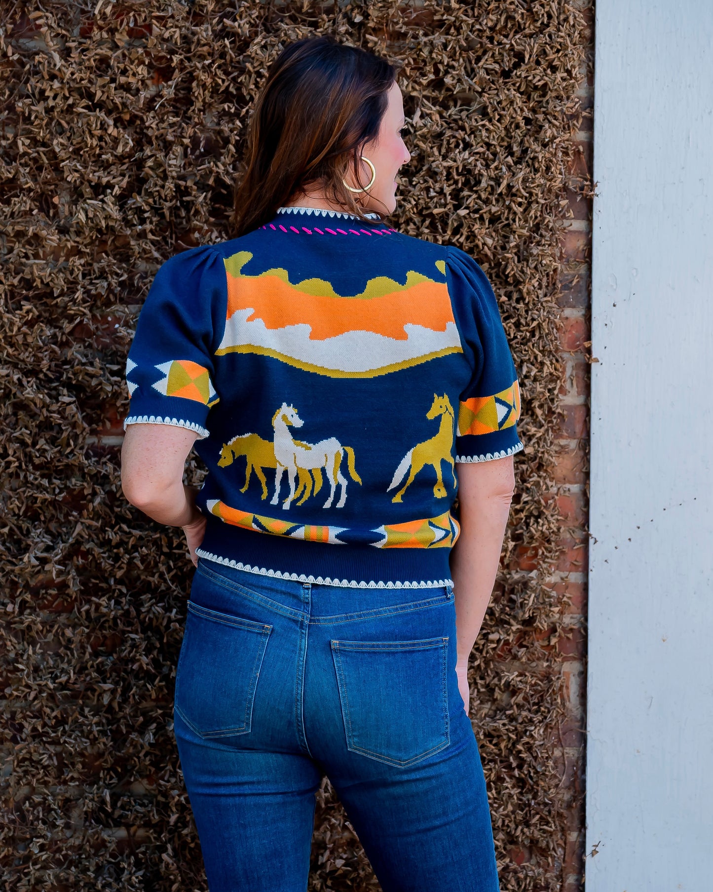 Aiken Horse Detail Top