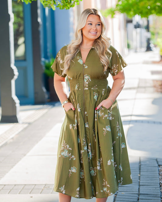 Polly Paisley Print Midi Dress