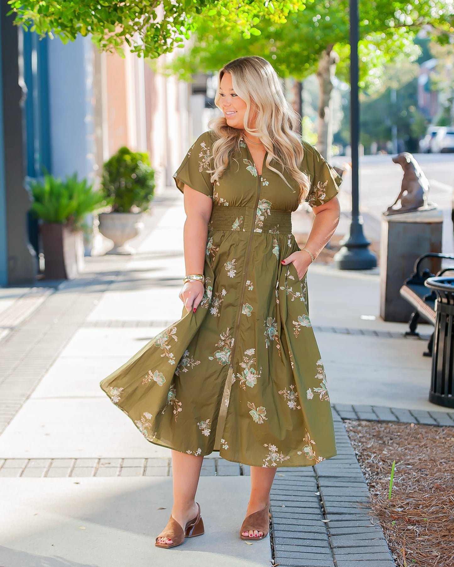Polly Paisley Print Midi Dress