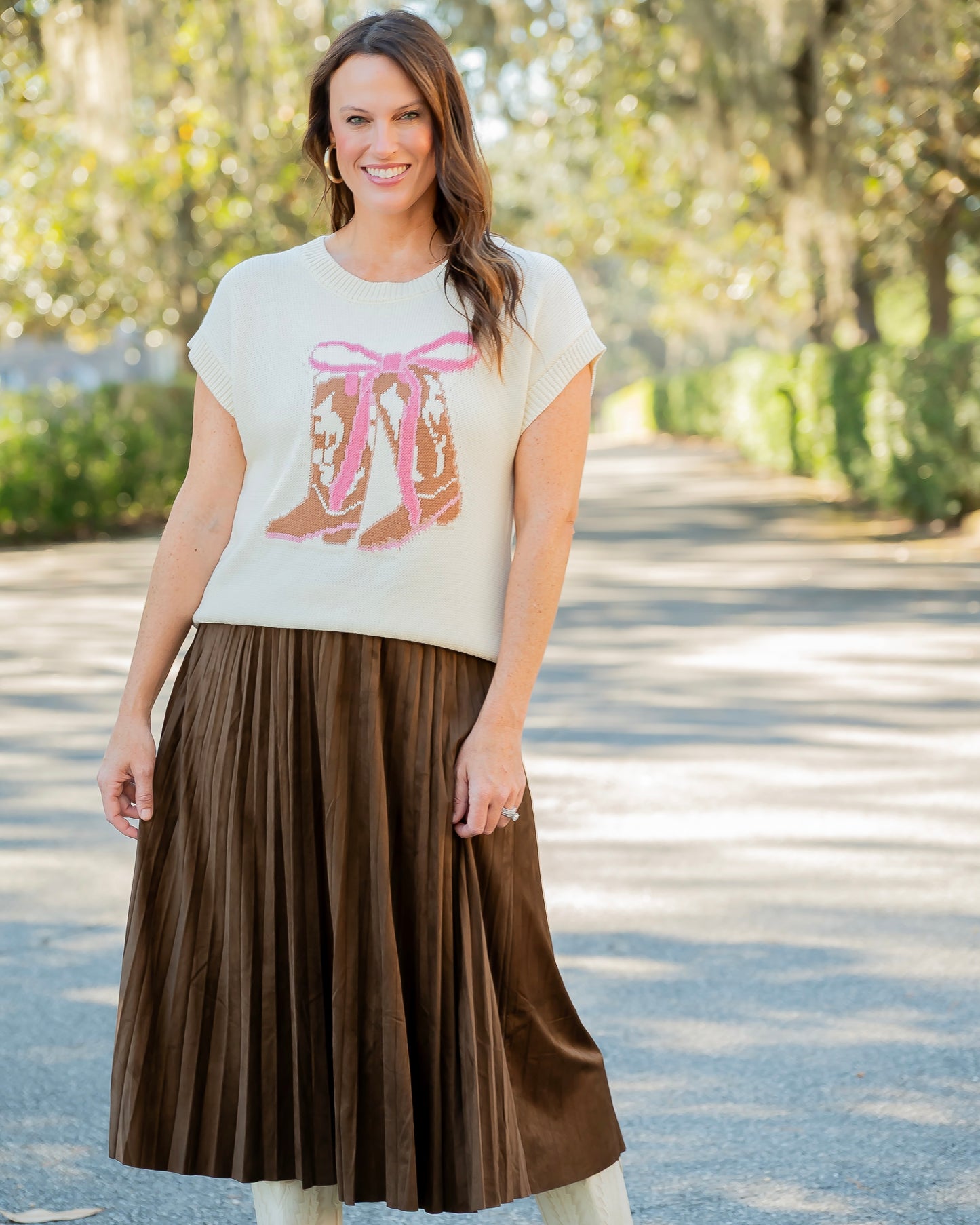 Edgefield Pleated Midi Skirt