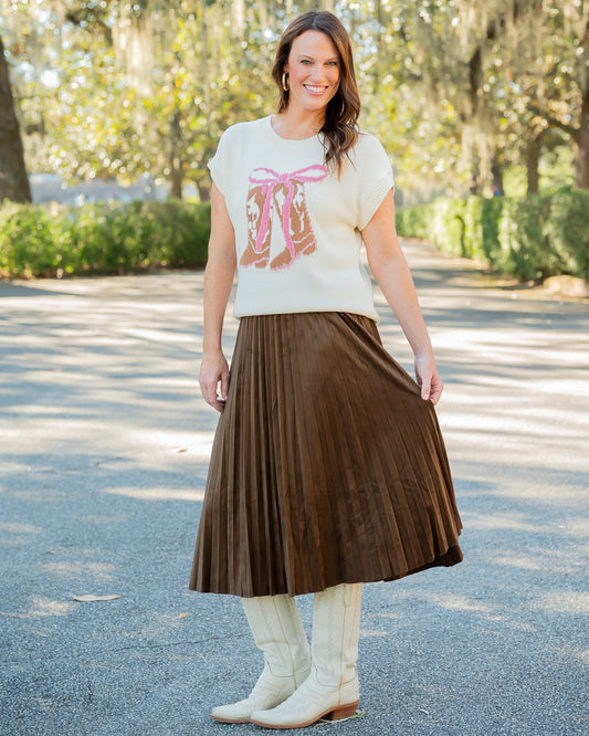 Edgefield Pleated Midi Skirt