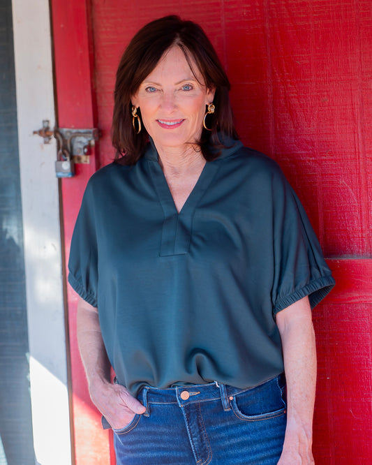 Joanie Soft Knit Top - Green