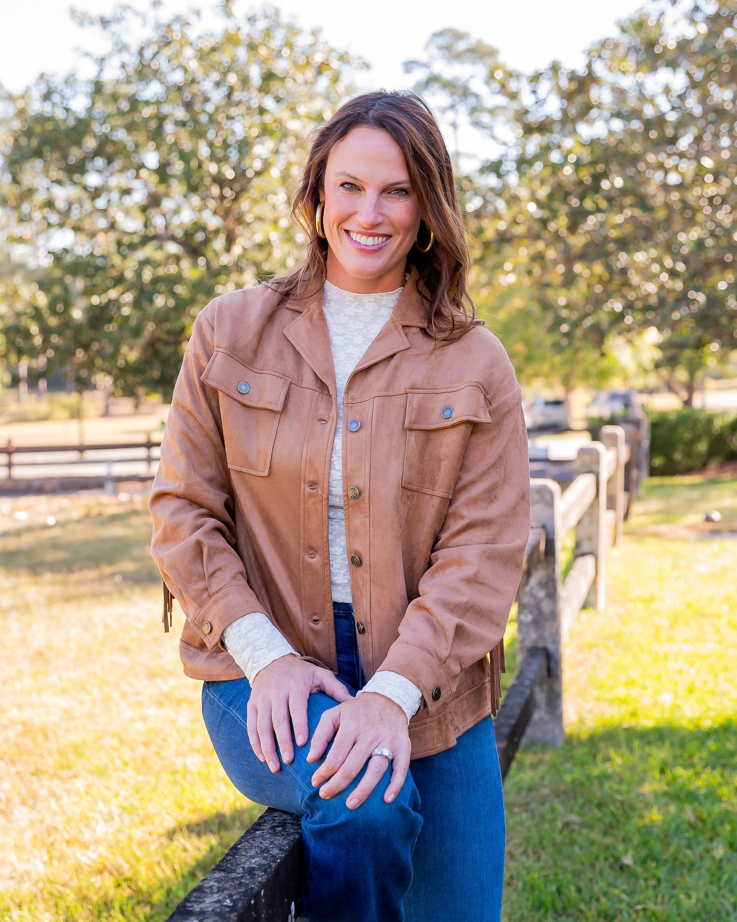 Idalia Suede Fringe Jacket