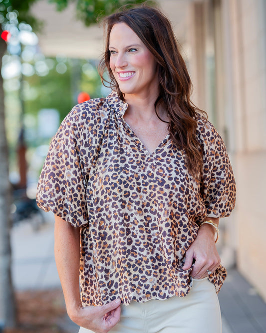 Miley Leopard Top