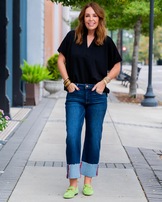 Joanie Soft Knit Top - Black