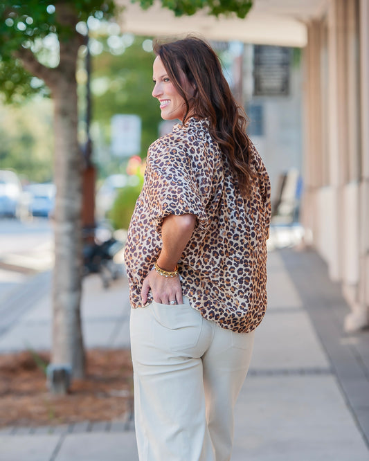 Leyland Mid Rise Ankle Pants-Stone