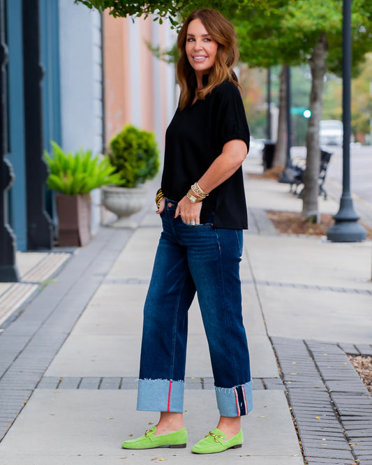 Joanie Soft Knit Top - Black