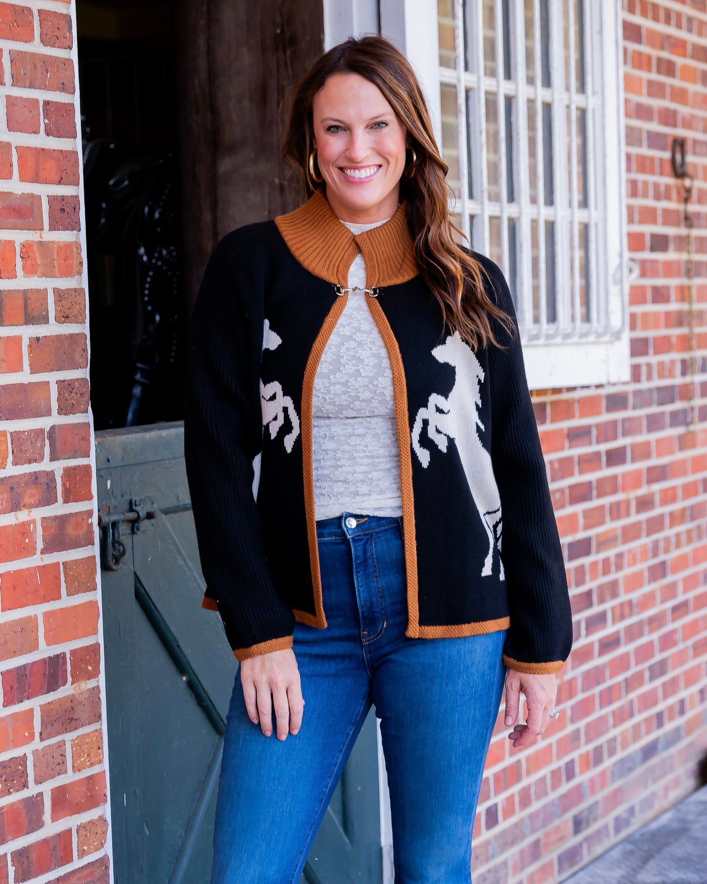 Mercer Horse Print Cardigan