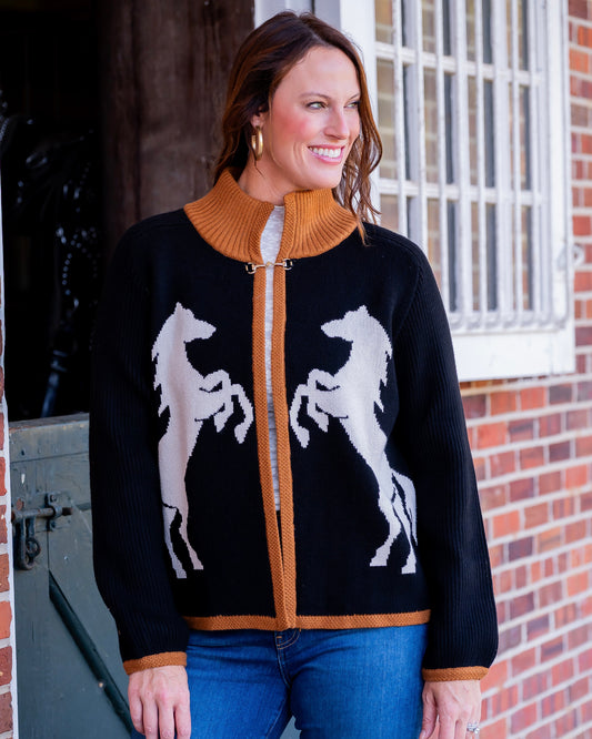 Mercer Horse Print Cardigan