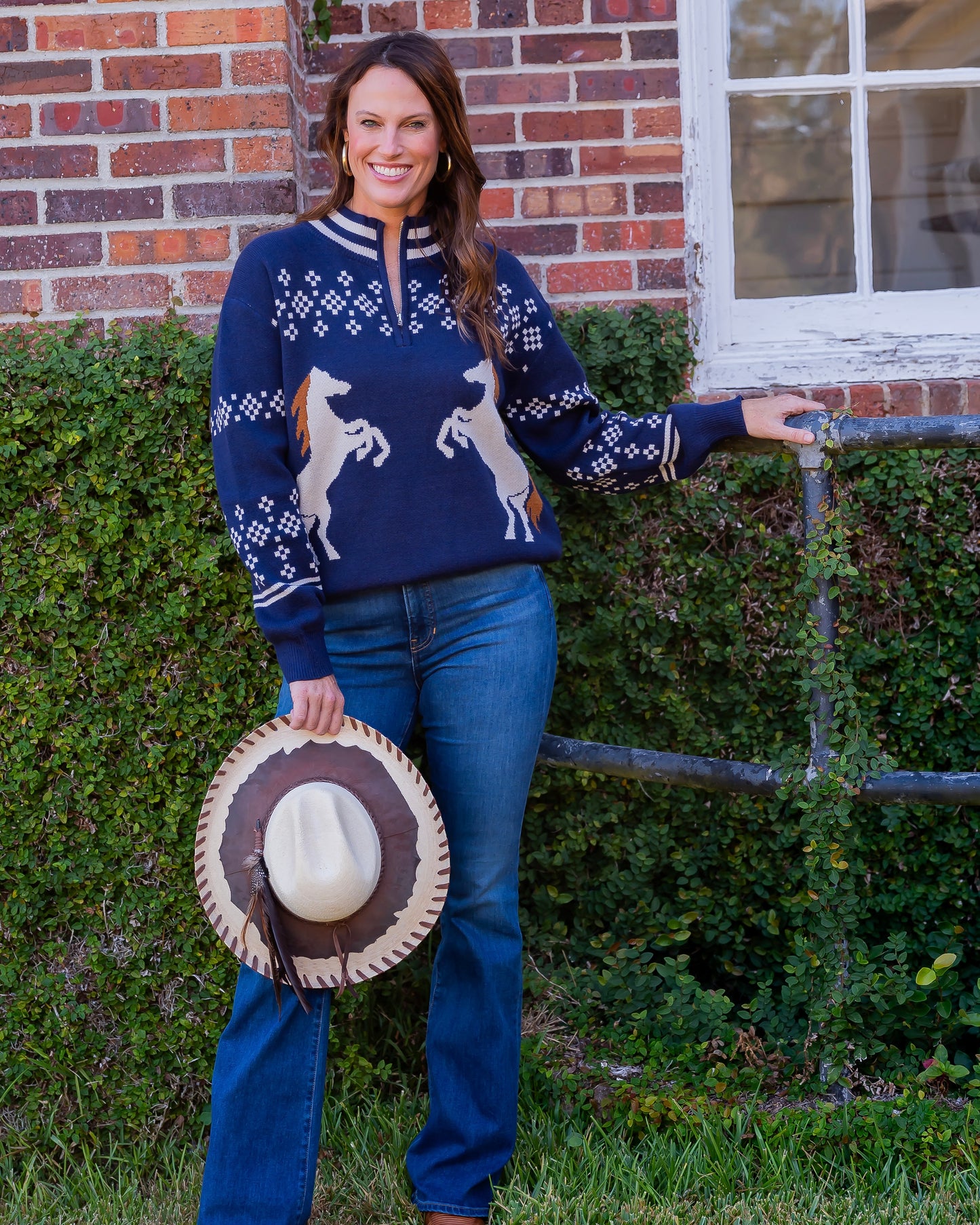 Edmore Horse Print Sweater