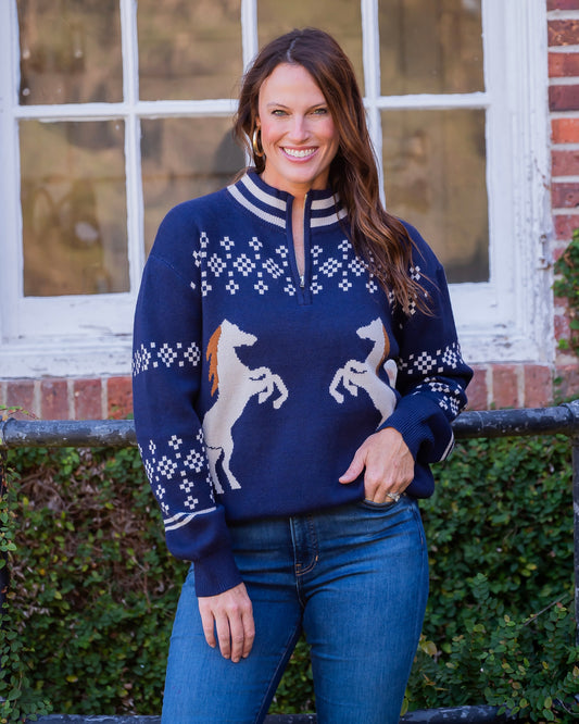 Edmore Horse Print Sweater