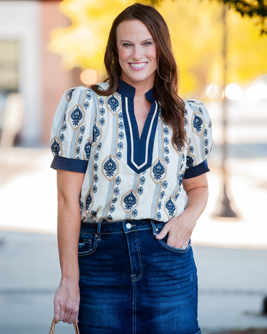 Delaney Denim Skirt by Risen