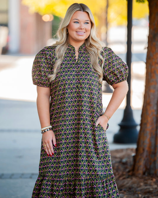 Carswell Floral Puff Sleeve Midi