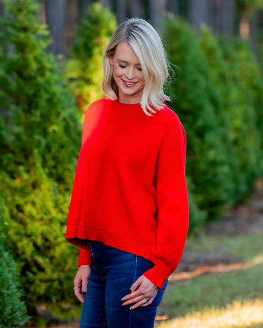 Ryder Crew Neck Sweater - Red
