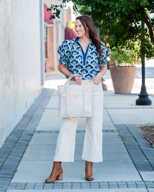 Sandra Navy Floral Top
