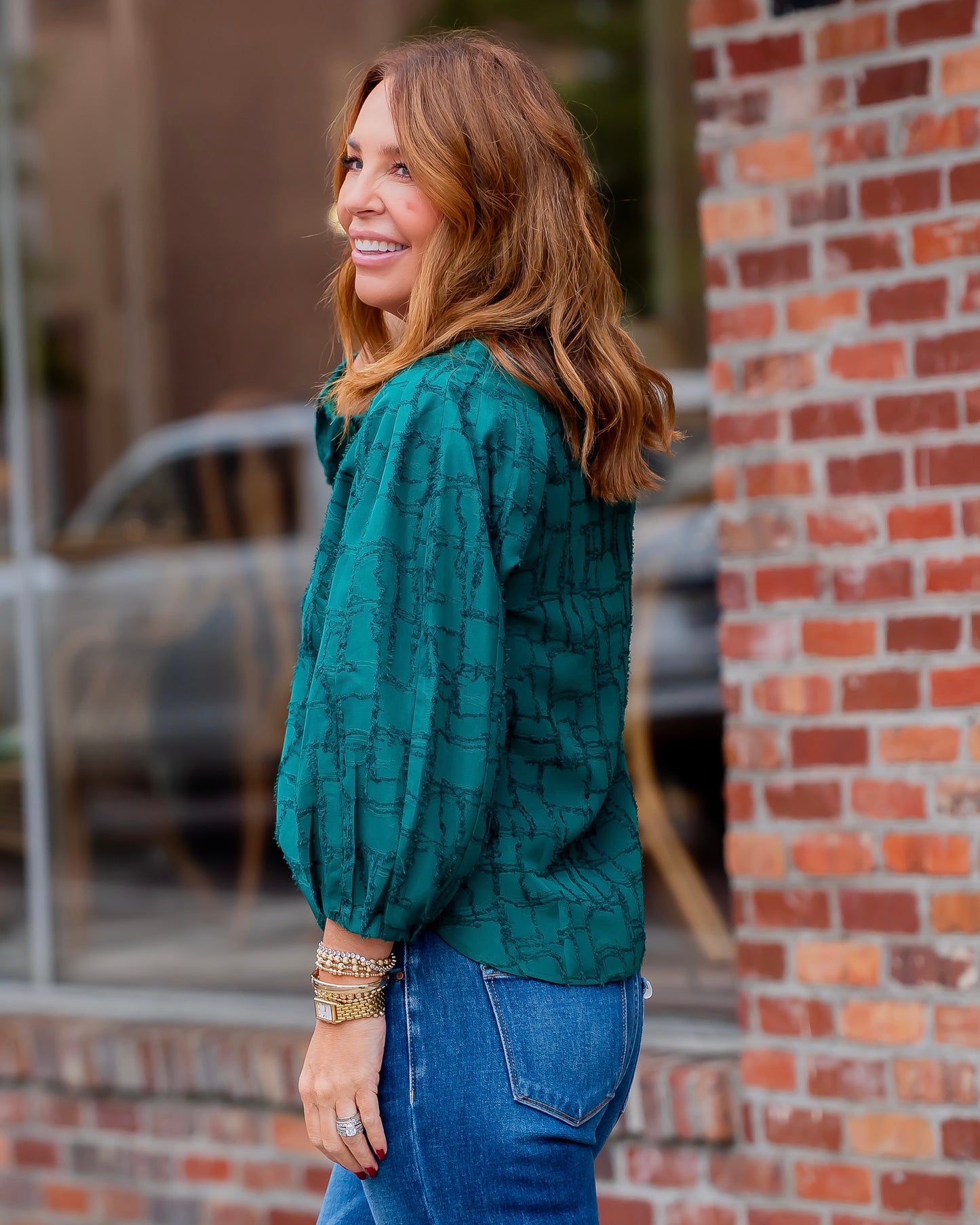 Manassa Standing Collar Top