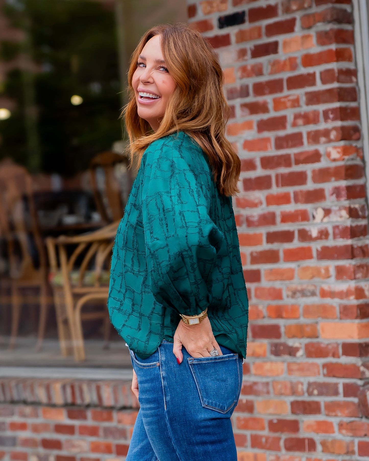 Manassa Standing Collar Top