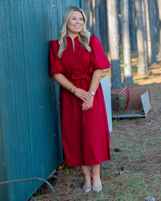 Fallin Bubble Sleeve Dress