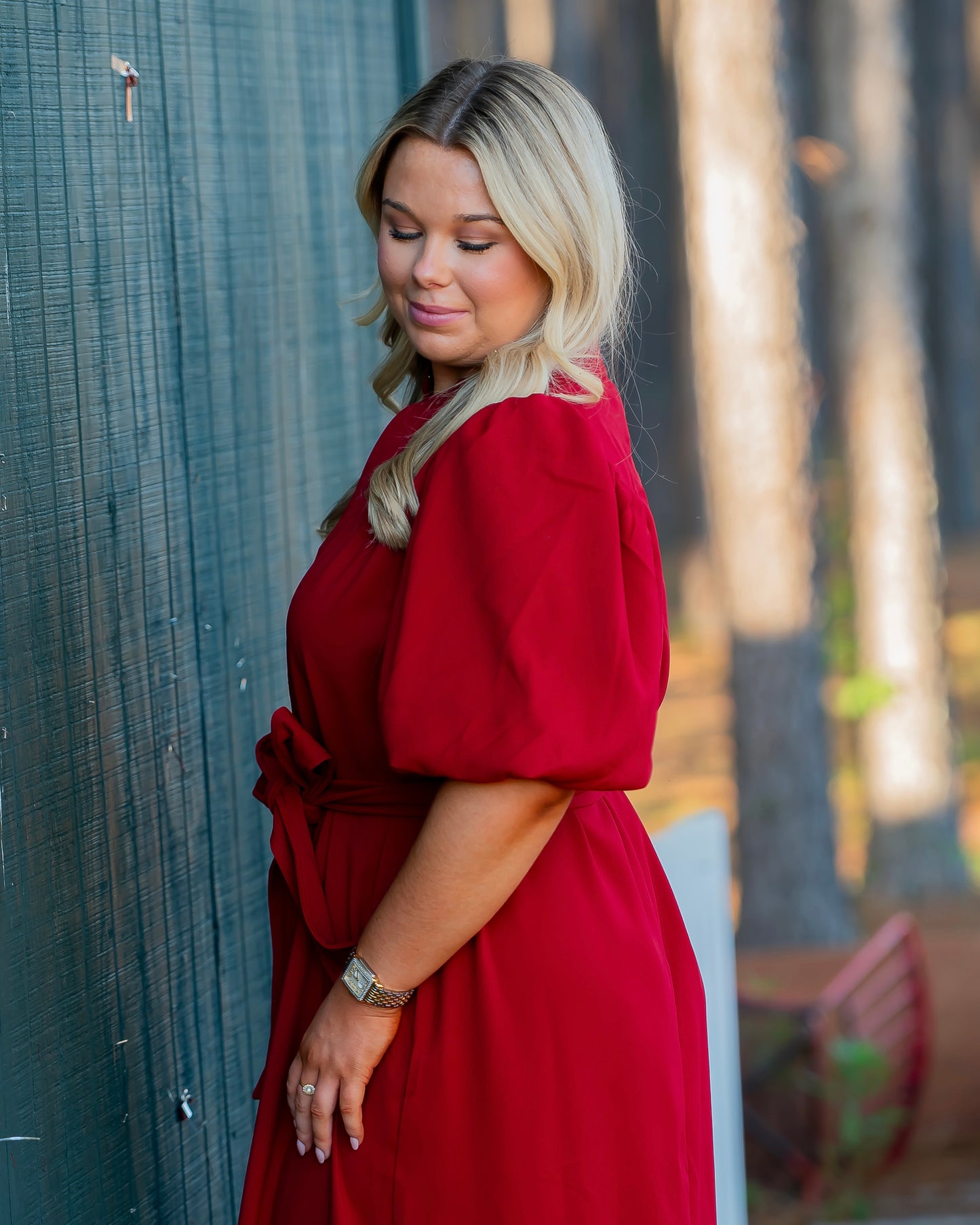 Fallin Bubble Sleeve Dress