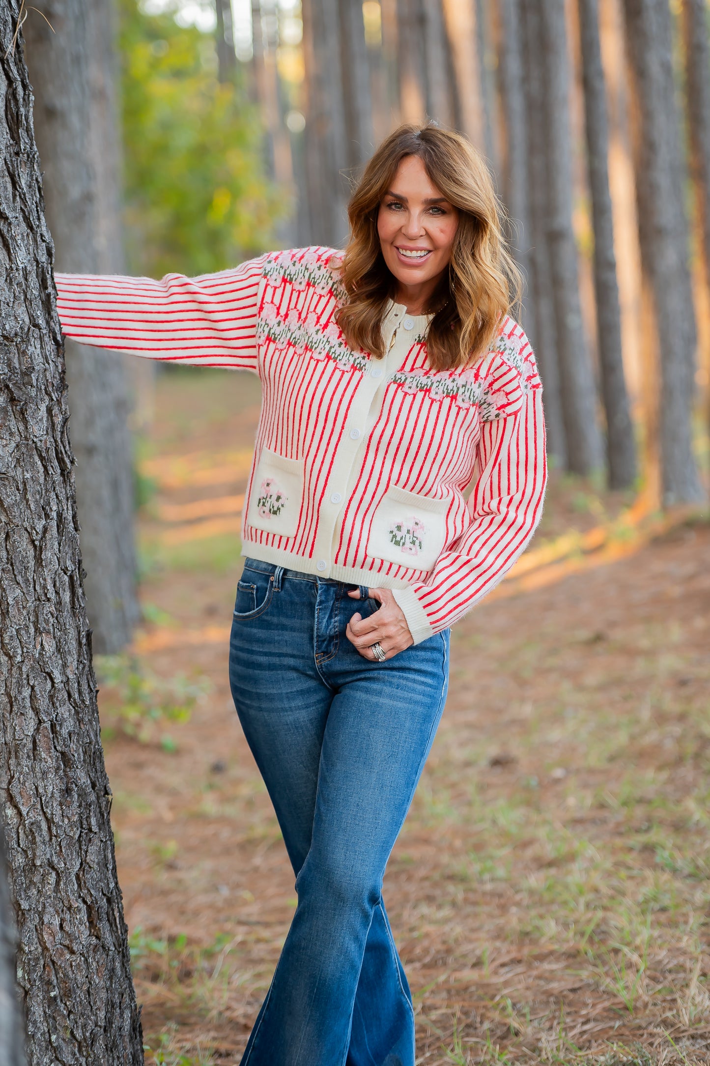 Bellingham Striped Floral Cardigan