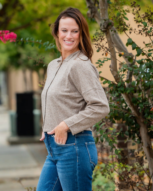 Garrison Soft Knit Cardigan-Brown